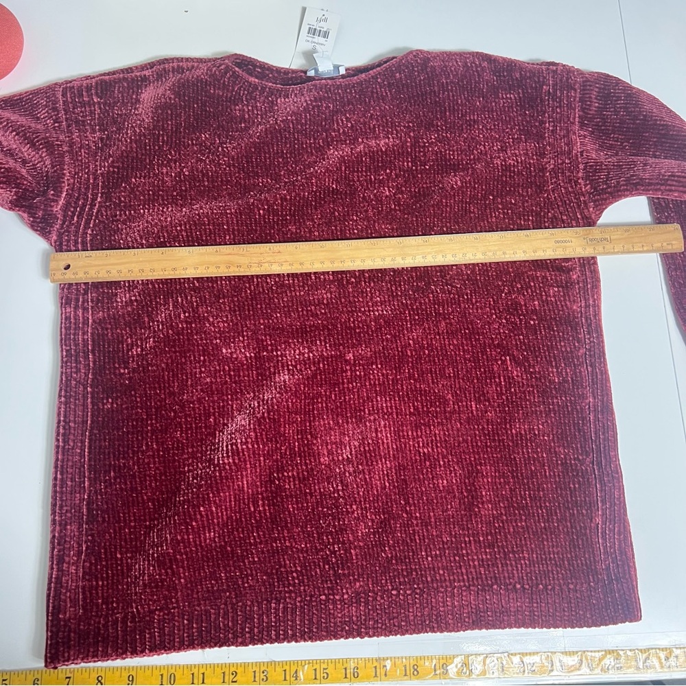 J.jill Pure Jill Luxe-Chenille Pullover Sweater Pomegranate Sweater S NWT - Picture 8 of 8